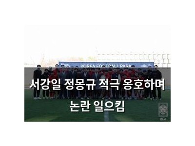 서강일 정몽규 적극 옹호하며 논란 일으킴