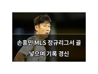 손흥민 MLS 정규리그서 골 넣으며 기록 경신